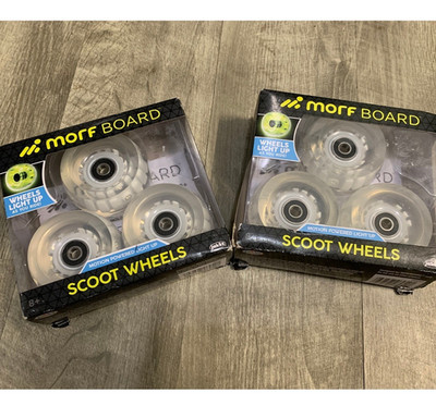 2-pkg Light-Up Scooter Wheels, (6) LED Motion Powered Scoot for Day or Night NEW