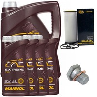 MotoröL Filter Set Mannol 5W-40 API 9 Liter + Schraube FüR BMW 5Er 7Er E60 E61