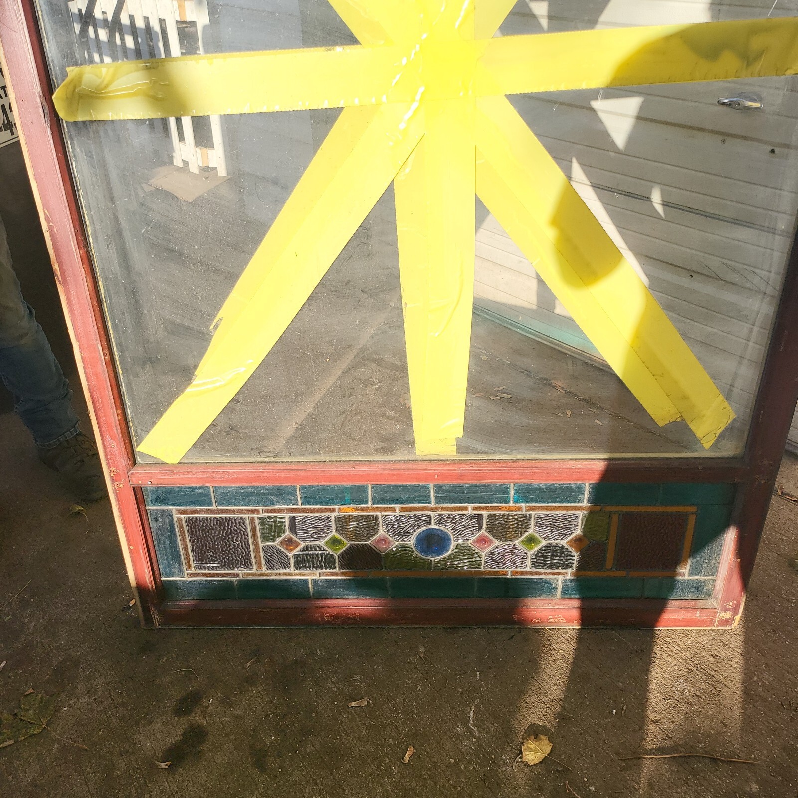 antique leaded stained glass window eBay