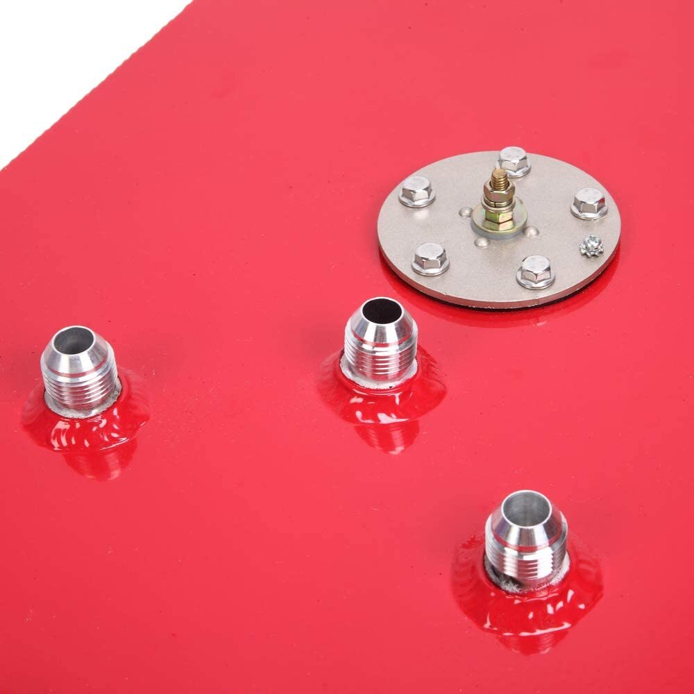 15 GALLON POLISHED ALUMINUM RACING DRIFT FUEL CELL GAS TANK WITH LEVEL SENDER