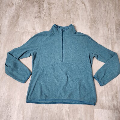 R.E.I Women's Blue 3/4 Zip Fleece Pullover Sweatshirt Size Large