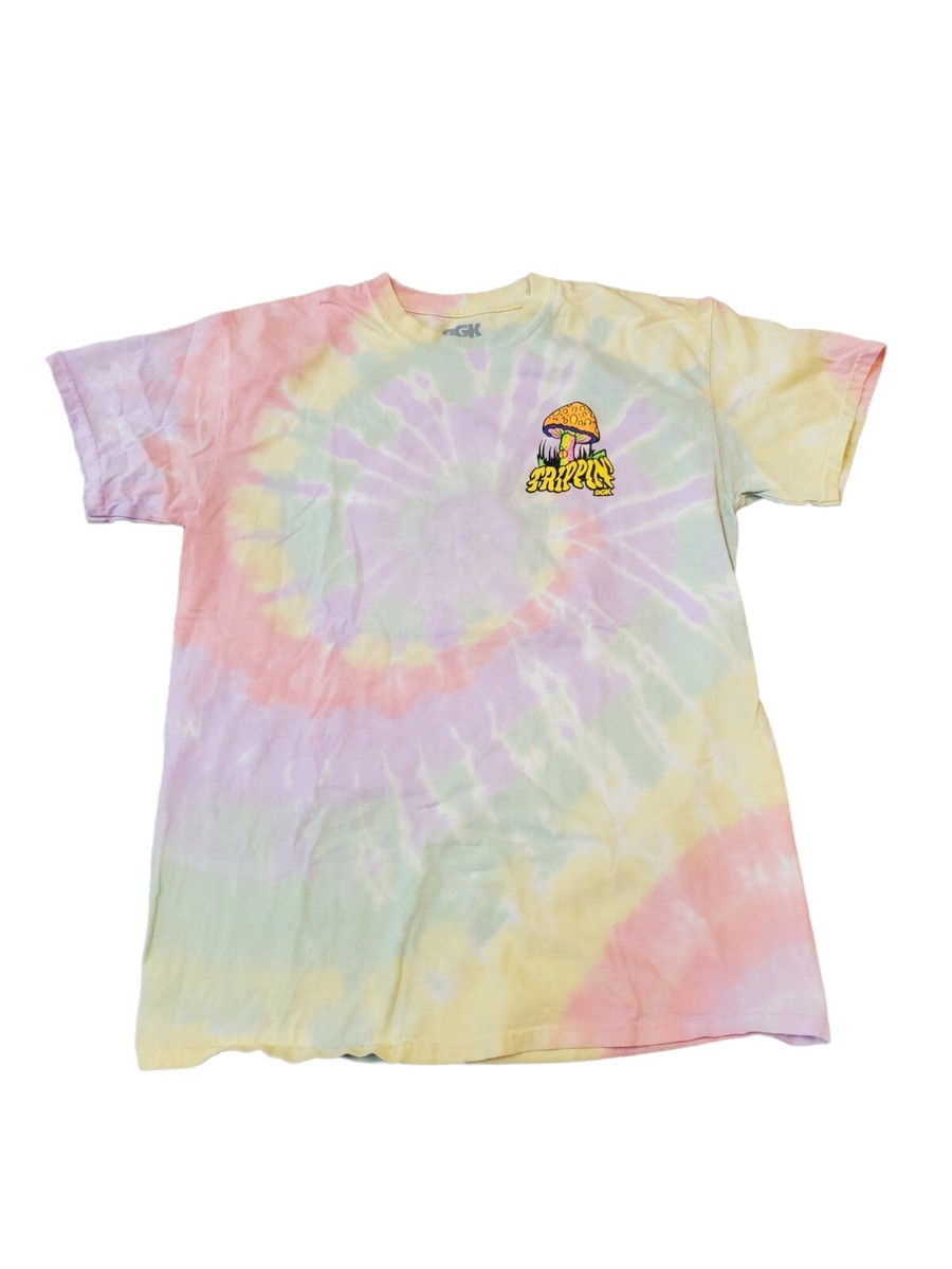 DGK 'Trippin' Tie Dye Shirt Medium Skate Mushroom