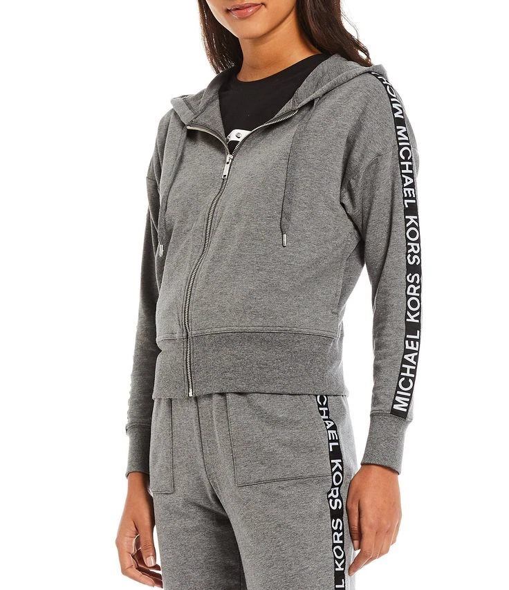 NWT MICHAEL KORS LOGO TAPE TRIM HOODIE & SWEATPANTS SET WOMEN SIZE S