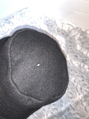Vintage Black Bucket Hat Wool Winter Warm New York Hat  display picture 1