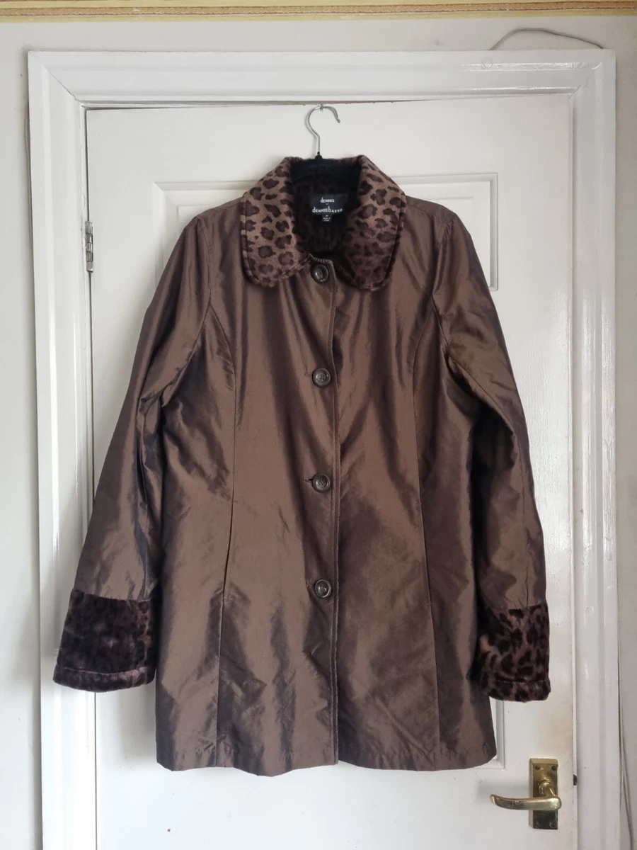 LADIES DENNIS BASSO REVERSIBLE RAINCOAT SIZE M 40