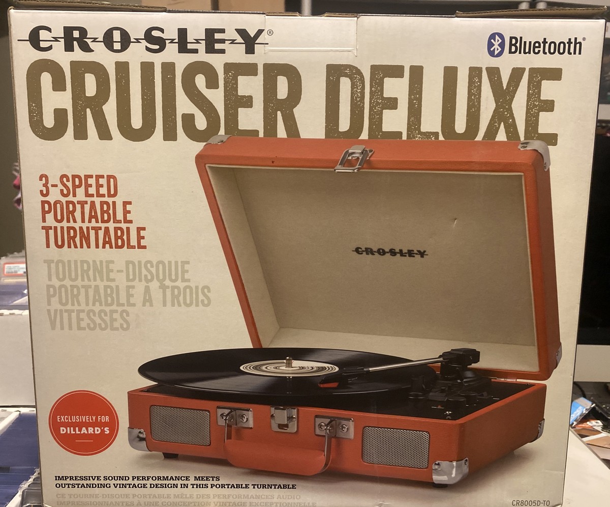 Crosley CR8005D-T0 Cruiser Deluxe 3 Speed Turntable W Bluetooth
