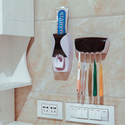  Automatic Toothpaste Dispenser Set Zahnbürstenhalter Staubdicht mit Super Wall