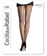 Cecilia de Rafael Hyde Park 20 Den Back Seamed Matt Pantyhose Hosiery Tights