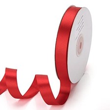 Double Faced Satin Ribbon 5/8Inch x 50Yards Double Sided Solid Polyester Ribb...