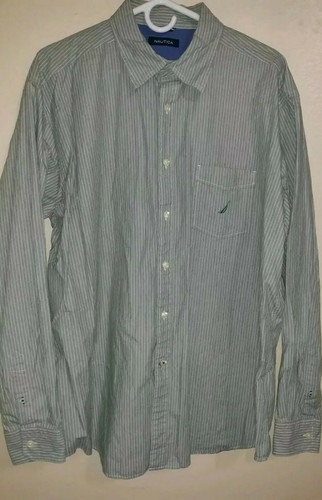 Nautica Size XL Button Up Dress Shirt 