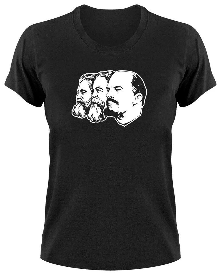 Marx Engels Lenin Girlie Damen Ladies T-Shirt DDR FDJ Ostalgie CCCP UDSSR - Bild 1 von 1