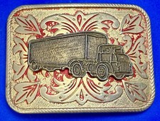 Semi Truck Long Haulers Trucking Driver Trucker Western Style Belt Buckle
