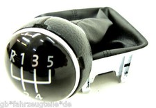 VW Golf Plus 5M Schaltknauf Leder schwarz 5M0 711 113 R / 5M0711113R TTC In16765