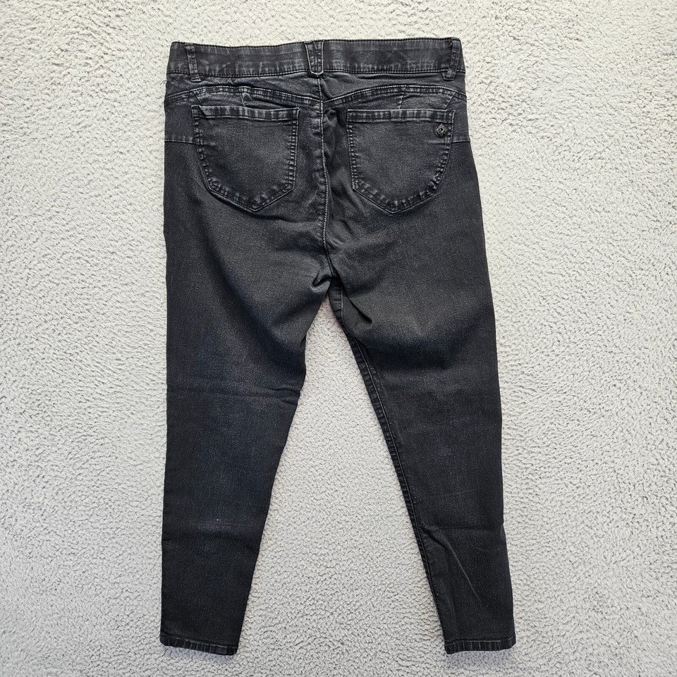 Democracy Jeans Womens Size 12 Black Denim Skinny Leg Ab Solution eBay