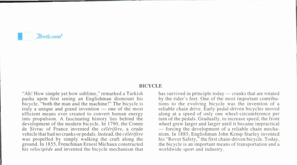 FLEETWOOD - BICYCLE AUG 14 1998 WASHINGTON DC FIRST DAY COVER (FDC) BX8 - Image 2 of 2