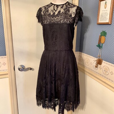 Bb Dakota Dresses | Bb Dekota Nwt Black Lace Cocktail Dress Size 2 | Color: Black | Size: 2