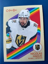 2023-24 O-Pee-Chee OPC Retro Nicolas Hague #231 Vegas Golden Knights