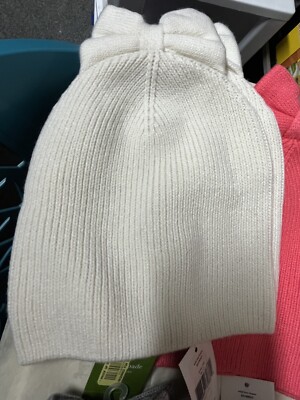 Kate Spade York Solid Bow Knit Hat One Size NWT | eBay