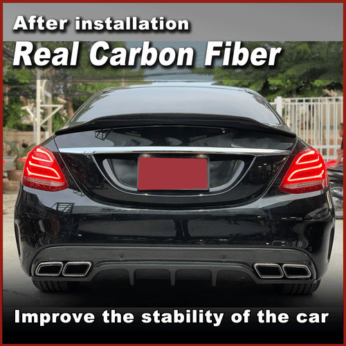 Carbon Diffusor Stoßstangen Heckdiffusor für Mercedes W205 C300 C43 C63 15-19 - Picture 3 of 12
