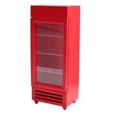 Dollhouse Fridge Retail Shop Freezer 1:12 Miniature Furniture Refrigerator Red