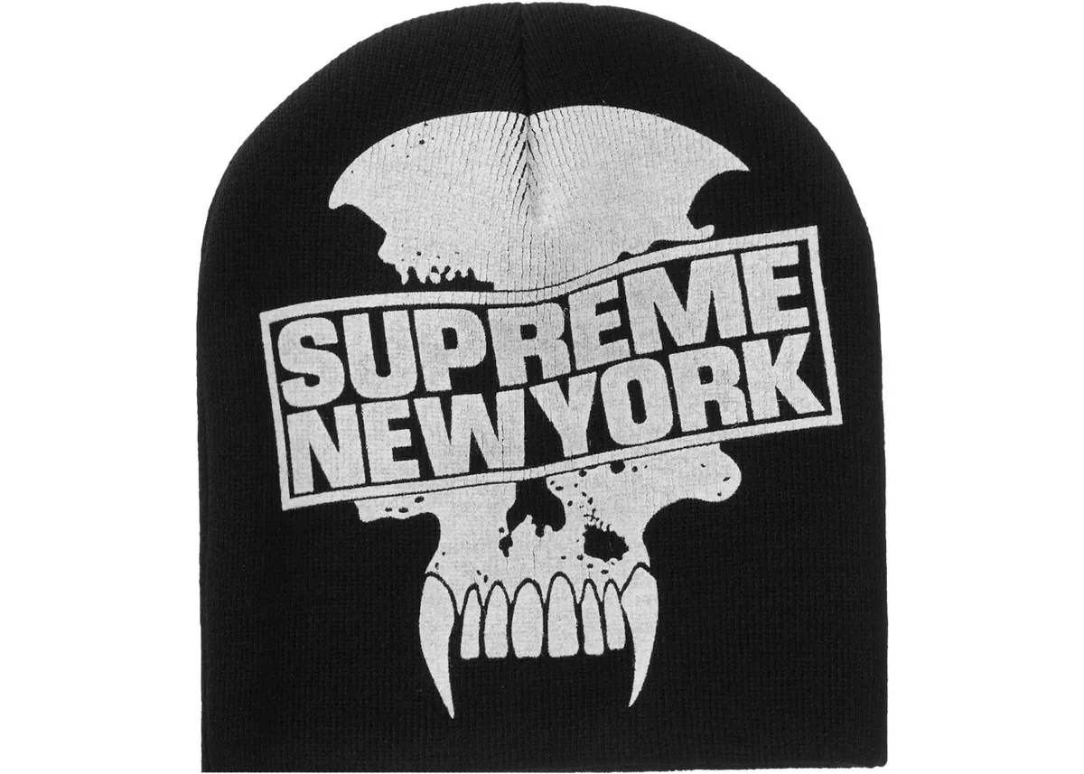 Supreme Bounty Hunter Beanie Black Skull FW23