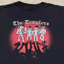 Vtg The Templars Band Cotton Full Size Men Women Tee Black Shirt AM463