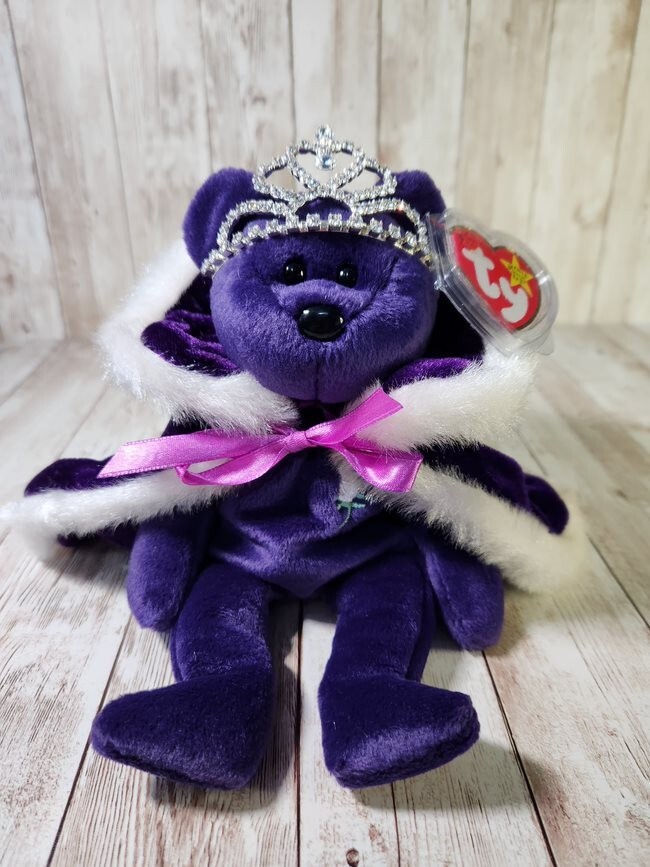 Ty Beanie Baby PRINCESS Diana Bear 1997 RARE RETIRED MINT w/Tiara