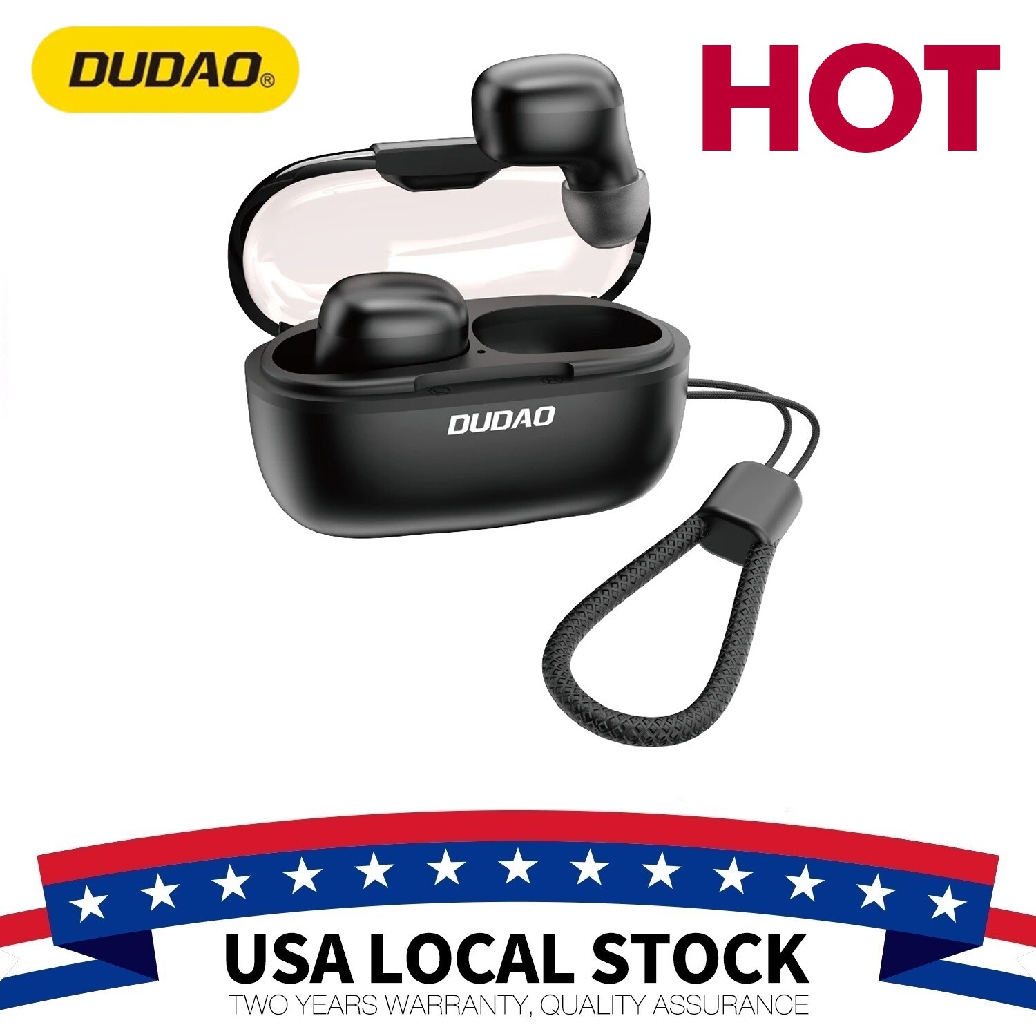 Bluetooth 5.1 TWS Wireless Earbuds with Stereo Sound & In-Ear Design