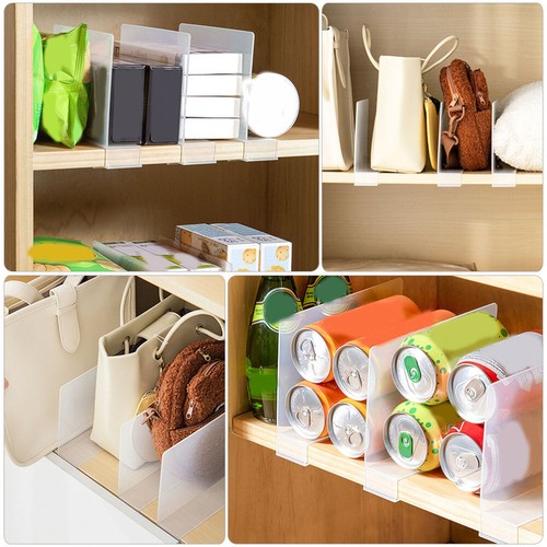 2pcs Trasparente Libreria Divisore Cucina Frigorifero Separatori per Desktop - Foto 2 di 12