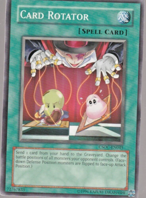 A1229 YUGIOH SPELL CARD CARD ROTATOR CSOC-EN045