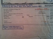 WW 2 1952 WAR OFFICE ISSUED AIR MAP OF NORTH WALES AND MANCHESTER