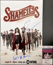 Jeremy Allen White & William H. Macy Signed Shameless 11x17 Poster C JSA COA