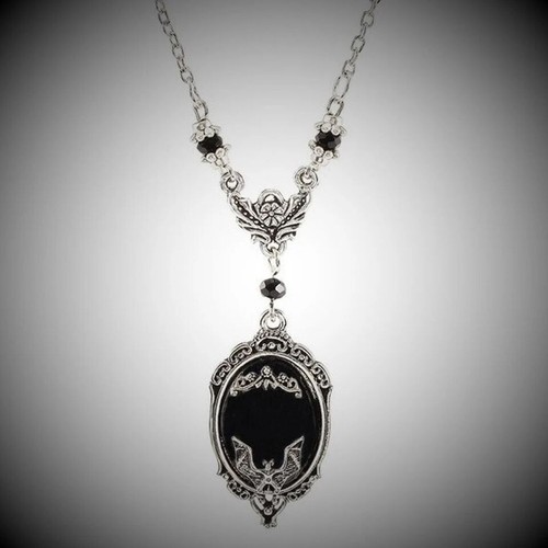 Coole Halloween Fledermaus Kette Silber Plated - 第 1/3 張圖片