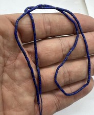 1mm Lapis Lazuli Heishi beads 1Pc strand top quality unpolished undyed matte 15"