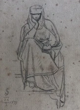 Jan Swerts (1820-1879) (15) - Pencil - Character