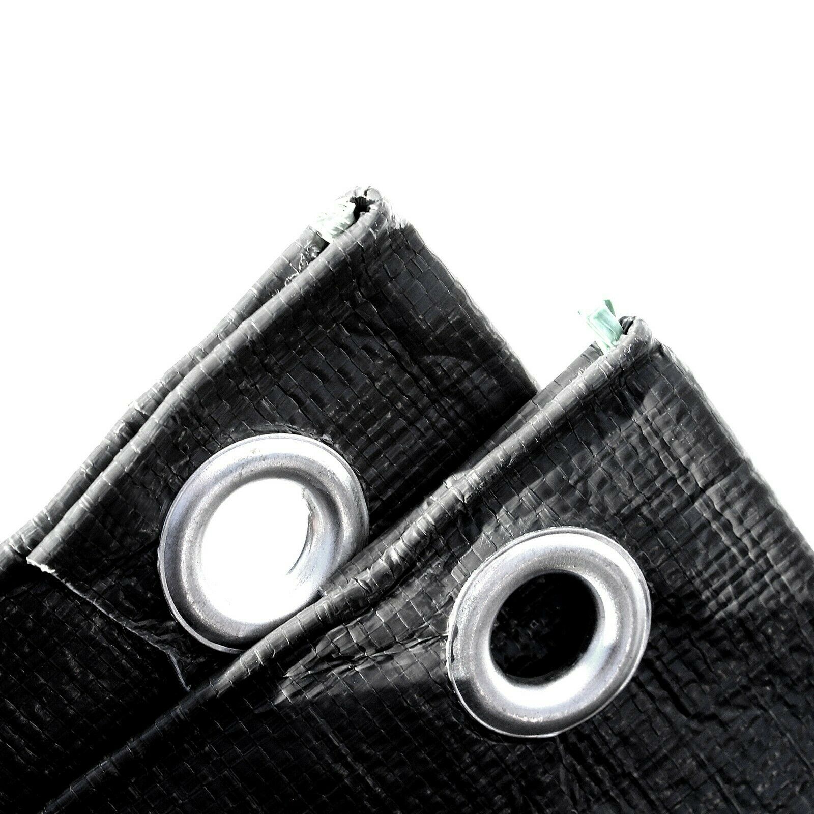 Grey Tarp Sheet Tarpaulin Strengthened Waterproof Heavy Duty HQ 200