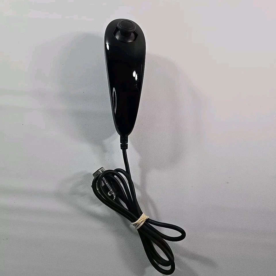 Nintendo Wii Wii U Nunchuk Controller OEM Official RVL-004 Black - Image 2 of 4