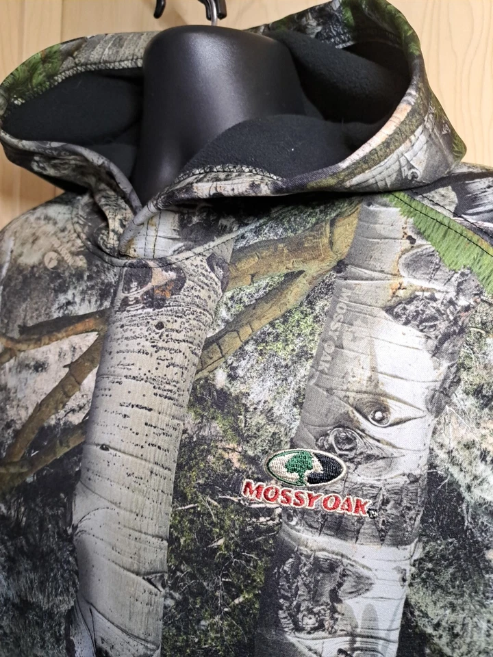 Sudadera con Capucha Pullover Camuflada Roble Mossy De Colección Para Hombre XL con Bolsillos para Cubiertas Faciales Caza Abedul Foto 3 de 4