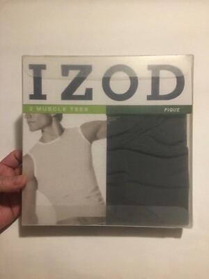 IZOD 2 Muscle Tees Pique Size L