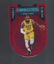 LEBRON JAMES 2020-21 PANINI OBSIDIAN ASIA TUNNEL VISION RED FLOOD PARALLEL #14