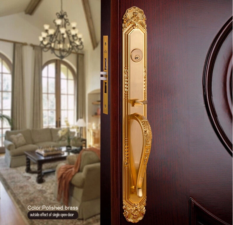 New Gove European style Villa Luxurious Exterior Entry Door Handle Lock set - Image 2 of 4