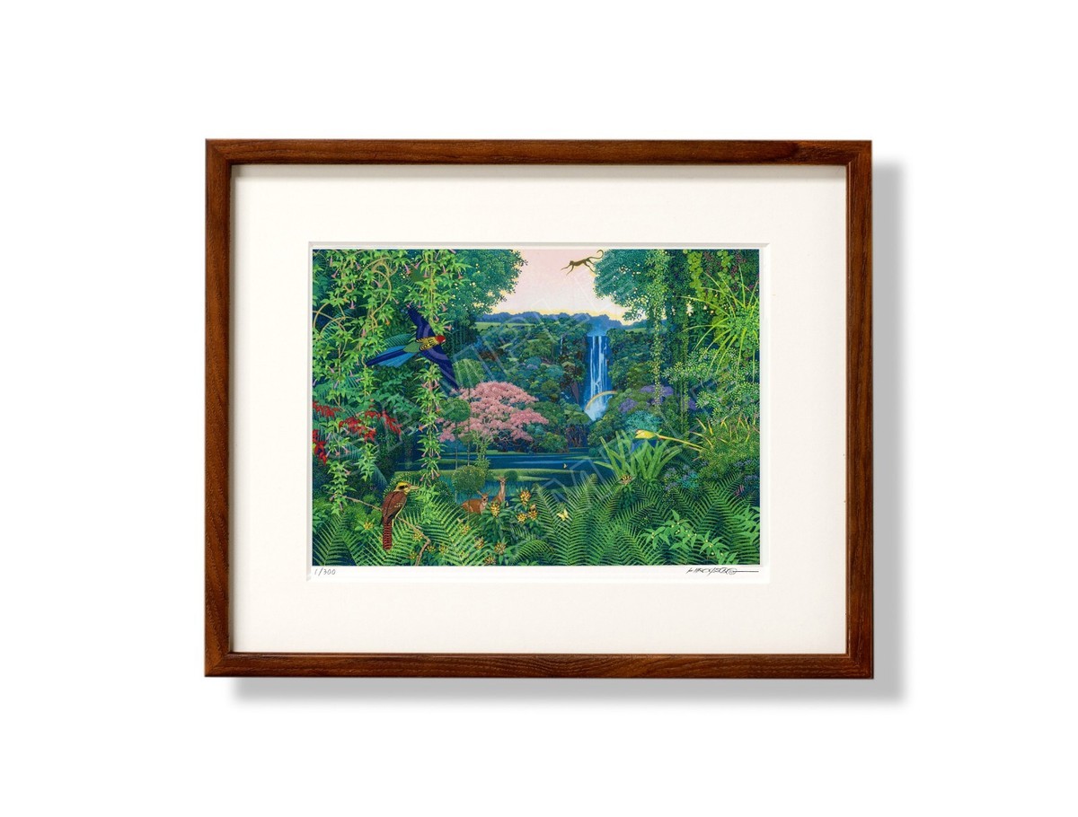 Hiroo Isono Art Utopia 320×260mm w/frame Printmaking ed.300 Signed