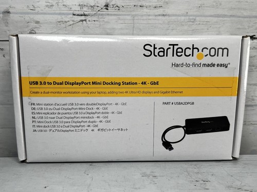 StarTech USBA2DPGB USB 3.0 Mini Dock - Dual Monitor USB Type-A Laptop Dock - 第 1/11 張圖片