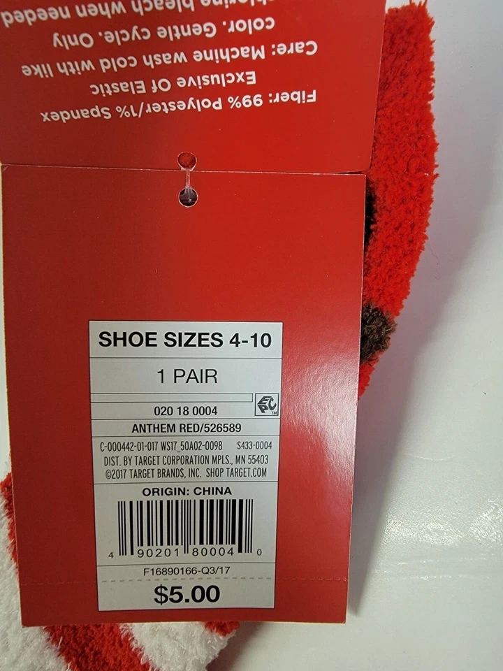 Calcetines Wondershop 1 Par Zapato Talla 4-10 Ciervo Navidad Vacaciones Stuffer Foto 4 de 4