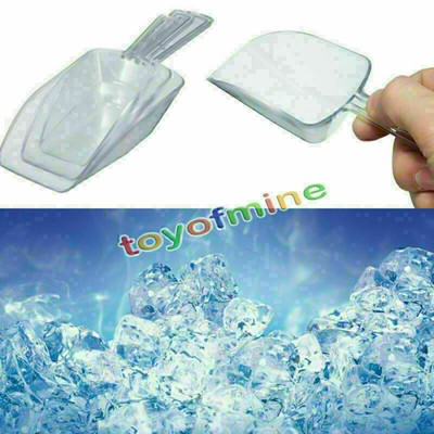 3 pcs Mini Clear Plastic Scoops Sweets Candy Buffet Wedding Party Bar Accessorie