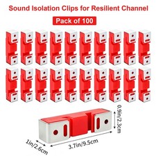 100Pcs Sound Isolation Clips for Resilient Channel Rubber Mounts Rubber Mounting