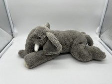 FAO Schwarz 2020 Elephant Plush Stuffed Animal SOFT Floppy Lying Down 14
