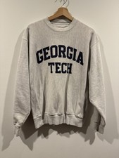 Georgia Tech - Gray Champion Crewneck Sweatshirt - Size Medium