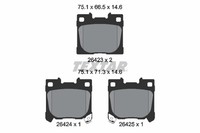 Bremsscheiben-BremsbeläGe-Kit Textar 2642301 Toyota 0446652200