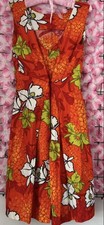 Women’s Vintage Hawaiian Style Floral Dress size 8/10 Summer Holiday